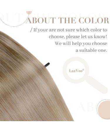 LAAVOO U Tip Extension - Real Hair Ombre Blond Keratin Bonding Extensions | Light Brown Balayage & Ash Blond | Pre-Bonded 50g 40cm | #8/18/60 - Buy Online on GoSupps.com