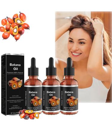 Orgrul Set of 3 organic batana oils for hair growth - Rosemary Organic Natural Hair Growth Oil - Promotes healthy hair in men and