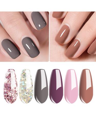 Vishine Gel Nail Polish Starter Kit - 48W LED Lamp, 6 Colors, Base & Top Coat Set - Nail Art Designs Manicure Tools - #05 Kit - Buy Online on GoSupps.com