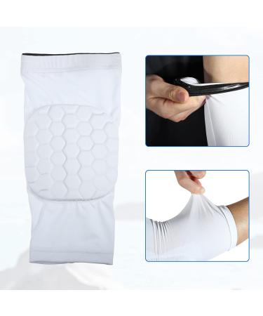 VOCOSTE 2pcs Elbow Brace - Support Sleeve for Joint Pain Relief | XL White Elbow Pad for Men & Women International Shipping Available - Buy Online on GoSupps.com
