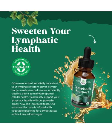 Certified Organic Lymphatic Drainage Drops | Herbal Immune Support Supplement | Vegan Non-GMO Alcohol & Sugar-Free | 30 Servings - Buy Online on GoSupps.com