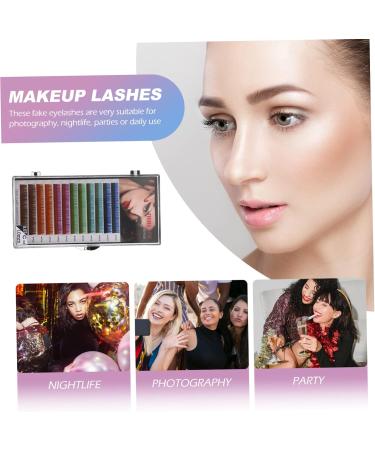 minkissy 1 Box Grafting False Eyelashes Lash Extensions Colored False Eyelash Fake Eyelash Fake Lash Volume False Eyelash Fiber Colored Abundance - Buy Online on GoSupps.com