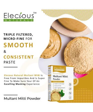 Natural Multani Mitti Powder for Exfoliating & Nourishing Skin and Hair - 200g Fuller s Earth & Bentonite Clay - Buy Online on GoSupps.com