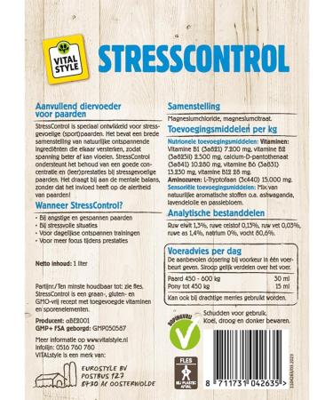 VITALstyle StressControl 1 ltr - Buy Online on GoSupps.com