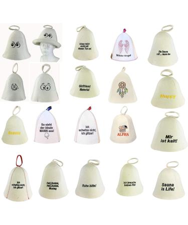 GMMH Saunahut - Russian Design Wool Felt Sauna Cap for Men & Women | 60 Pieces Pack - Buy Online on GoSupps.com