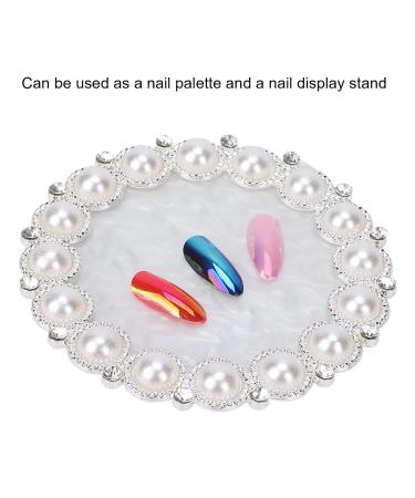 Nail Display Plate & Manicure Tools | Golden Edge Resin Nail Art Palette for Studios & Home Use - Buy Online on GoSupps.com