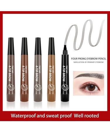 2024 Magic Eyebrow Pencil - 3D Waterproof Microblading Contouring Pen Natural Stroke Dark Brown - Buy Online on GoSupps.com