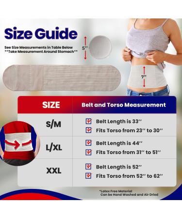 Hernia Belt for Men and Women - Beige Abdominal Binder for Umbilical & Navel Hernias - Compression Pad for Support & Pain Relief - L/XL Size - Buy Online on GoSupps.com
