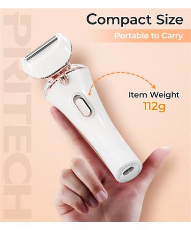 Pritech Rechargeable Women Razor - Electric Trimmer for Wet & Dry Use, Lady Shaver for Legs, Arms, Underarms - IPX6 Waterproof, USB & Dock Charging - Buy Online on GoSupps.com