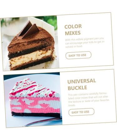 Cabilock 1pc Coloring Pen Kitchen Gadgets Edible Pens for Edible Marker Pen Macaroon Cookies White Plastic - Buy Online on GoSupps.com