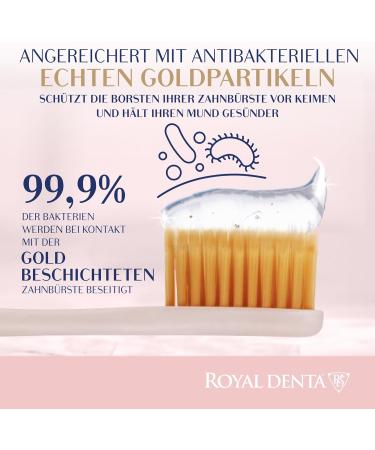 Royal Denta Gold Super Soft Toothbrush Set - 4 Pieces for Sensitive Teeth & Gums | Extra Long Bristles for Effective Interdental Cleaning - Buy Online on GoSupps.com