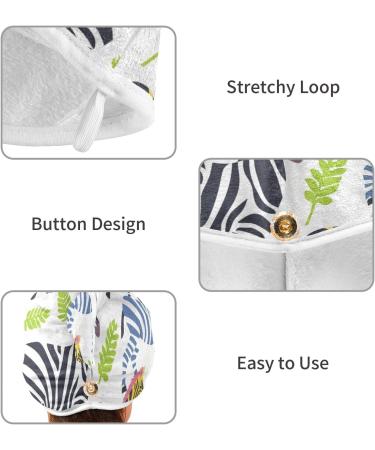 Pink Yellow Black Pintos Hair Towel 2 Pack - Super Absorbent Quick Dry Hair Turbans for Women & Girls - Buy Online on GoSupps.com