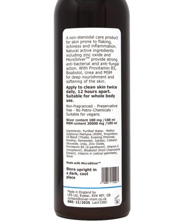 argentum plus - Silver-MSM Psoriasis Lotion Non-Fragranced 200ml | For skin prone to Psoriasis - Buy Online on GoSupps.com