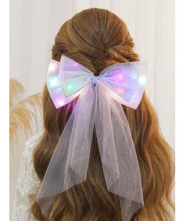 JONKY Light Up Bow Hair Clips Veil - LED Hair Barrettes for Women and Girls - Buy Online on GoSupps.com