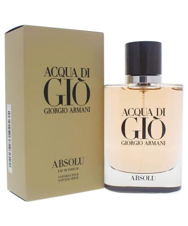 Giorgio Armani Acqua Di Gio Absolu Eau de Parfum Spray 2.5 Fl Oz - Beige Wood | Long Lasting Fragrance for Men - Buy Online on GoSupps.com