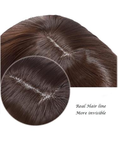14 Straight Hair Topper with Fringe for Thinning Hair - Brown Black - Buy Online on GoSupps.com