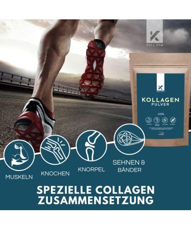 Koll zym Collagen Powder 1 kg - 100% Hydrolysate Tasteless Protein for Sports Additive-Free Made in Germany - Buy Online on GoSupps.com