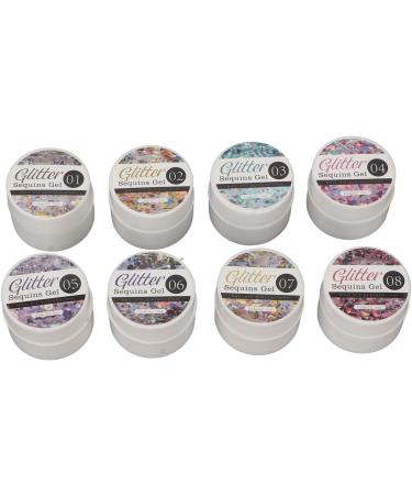 Health And Beauty Holographic Reflective Glitter Gel 8 Colors Sparkly Shiny Flashing Uv Led Nail Polish Set Nail Products - Buy Online on GoSupps.com