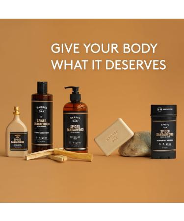 Barrel and Oak Aluminum-Free Deodorant for Men | Natural Sea Salt & Amber Spiced Sandalwood Scent 24-Hour Protection - Buy Online on GoSupps.com