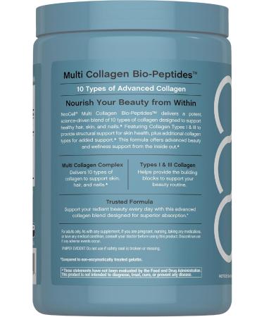 NeoCell Multi Collagen Peptides Capsules | 360 Pills | 10 Types of Advanced Bio-Peptides | Superior Absorption | Grass Fed Complex Supplement | for Women and Men - Buy Online on GoSupps.com
