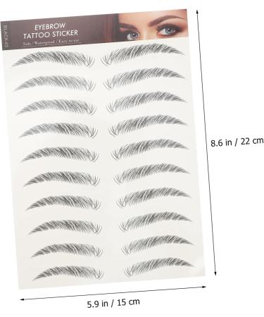 Baluue 24 Pcs Eyebrow Stickers Temporary Eyebrow Imitation Eyebrow 4d Temporary Eyebrows Soy Ink Black 7X1X0.1CMx2pcs Blackx2pcs - Buy Online on GoSupps.com