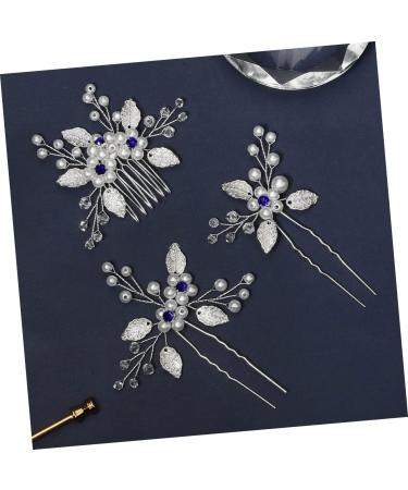 Angoily 1 Set Bridal Wedding Comb Decorative Hair Clips Bride Headpieces Wedding Headdress Bride Hair Fork Pearl Hair Comb Bridal Hair Comb Pearl Flower Banquet Hanfu Zircon - Buy Online on GoSupps.com