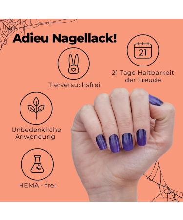 Original Miss Sophie Nail Foils Halloween - 24 Ultra-Thin Color Gradient Polish Strips for Stunning Nails - Perfect for Natural Acrylic Gel & Shellac Finish - Buy Online on GoSupps.com