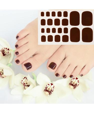 8 Sheets Toe Nail Strips Pure Colour Toenail Nail Polish Wraps Soft Self-Adhesive Nail Full Wraps Nail Strips Sticker Nail Tips Nail Wraps Sticker Decals - Buy Online on GoSupps.com