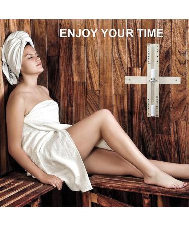 Sauna Hourglass Timer - 15 Minute Heat-Resistant White Wooden Sauna Watch & Wall Mount Accessories - Buy Online on GoSupps.com