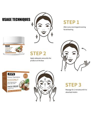Coconut Face Cream | 24-Hour Moisturising & Revitalising | Reduce Pigmentation & Even Skin Tone | 50g - Shop Internationally - Buy Online on GoSupps.com