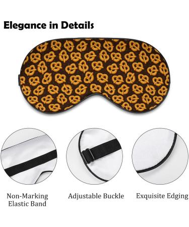 Buy Cartoon Pretzel Sleep Mask for Women | Adjustable Eye Shades Cover with Elastic Strap - Ideal for Comfort & Travel - Buy Online on GoSupps.com