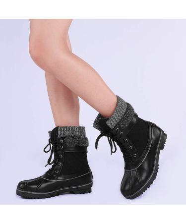 DREAM PAIRS Women's Mid Calf Waterproof Winter Snow Boots in Black-01 - Size 8 - Buy Online on GoSupps.com