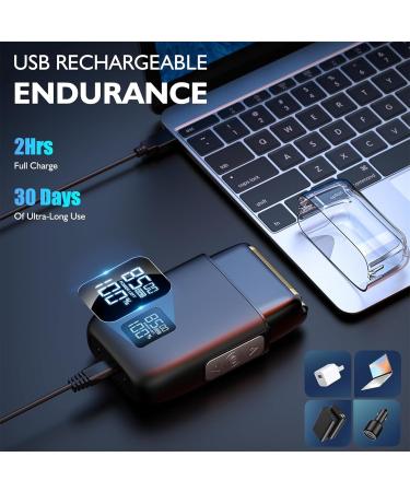 Buy Electric Razor for Men - Waterproof Foil Shaver with 3 Speeds & LED Display | Best Close Shave Trimmer for Face Beard & Head | Ideal Gifts for Men - Buy Online on GoSupps.com