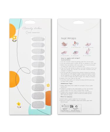JMEOWIO Silver Nail Foil Glitter - Self-Adhesive Nail Stickers for Stunning Nail Designs - International Shipping Available - Buy Online on GoSupps.com