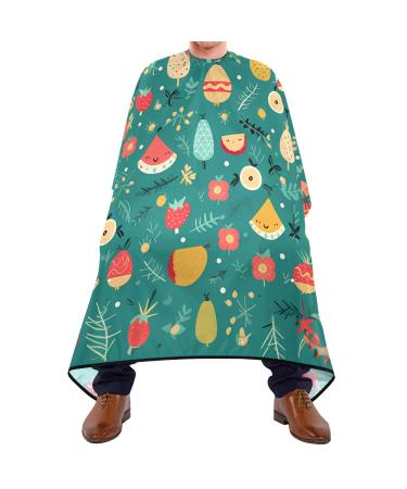 Waterproof Barber Cape -Fruit Paterrn 2 Cheetah Haircut Bib for Men Unisex Hair Cutting Cape(8rp1a)