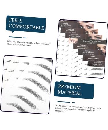 WOONEKY 10pcs Imitation Eco Eyebrow Sticker 4d Eyebrow Hair-like Eyebrows Stickers Transfer Stickers - Buy Online on GoSupps.com