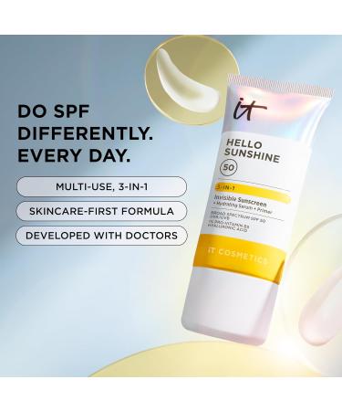 IT Cosmetics Confidence in a Cream & Hello Sunshine SPF 50 Makeup Primers Bundle - Anti Aging Face Moisturizer (2 fl oz) - Invisible Sunscreen with No White Cast (2.7 fl oz) - Buy Online on GoSupps.com