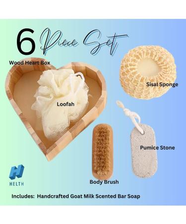 Spa Kit Birthday Box | Loofah Body Brush & Vanilla Mint Patchouli Goat Milk Soap Perfect Gift for Wellness Lovers - Buy Online on GoSupps.com