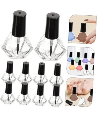 VICASKY Lot de 10 bouteilles de vernis ongles vides rechargeables en verre avec brosses pour le soin des ongles pour les salons de manucure et les d placements L ger et peu encombrant Mat riaux en - Buy Online on GoSupps.com