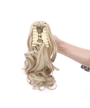 Buy S-NOILITE Voluminous Hair Extension - 30cm Wavy Ponytail Braid in Ash Blonde & Bleach Blonde | International Shipping - Buy Online on GoSupps.com