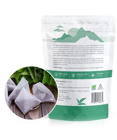 Organic Decaf Oolong Tea Bags - Caffeine Free, Smoky & Woodsy Flavor Profile, 20 Count - Buy Online on GoSupps.com
