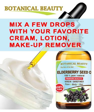 Shop 100% Pure Belgian Elderberry Seed Oil - Cold Pressed for Face Skin Hair & Nails | Botanical Beauty 15ml - Buy Online on GoSupps.com