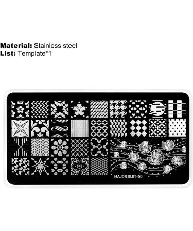 Cuiyoush Nail Stencil - Stainless Steel Printing Plate for Halloween & Christmas Manicure | Various Patterns for Girls - Buy Online on GoSupps.com