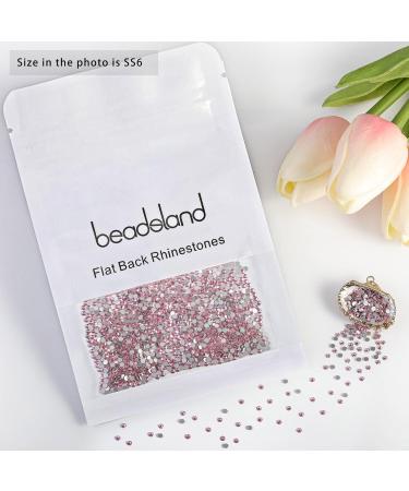 Beadsland 1440 Flat Back Rhinestones - Light Pink SS6 Nail Crystals for Nail Art | Perfect for DIY Crafts & Decorations - Buy Online on GoSupps.com