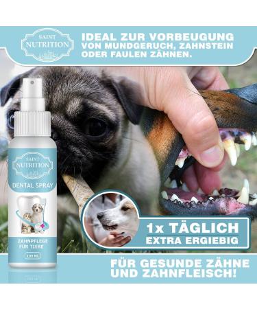 Saint Nutrition Dental Spray for Dogs & Cats | Dental Care Bad Breath Combat & Tartar Removal | 100 ml - Buy Online on GoSupps.com