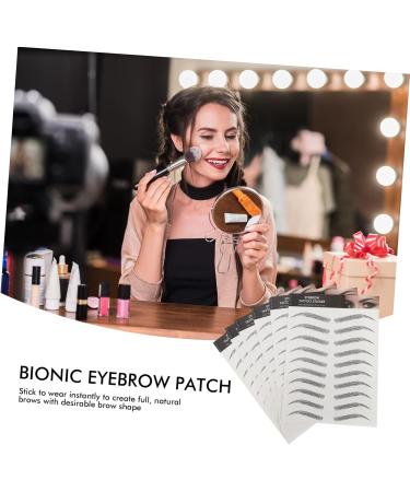 FOMIYES 12 Sheets Imitation Eco Eyebrow Sticker Stickers Fake Eyebrow Artificial Eyebrow Tattoos 3d Template 1 count (Pack of 1) Blackx2pcs - Buy Online on GoSupps.com