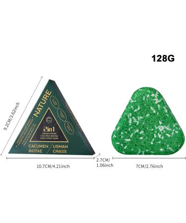 2-in-1 Shampoo Bar Soap for Hair Gentle Cleansing Triangular Soaps with Natural Ingredients Moisturizing Safe for Skin Bath Accessory for Men and Women Bathroom - Buy Online on GoSupps.com