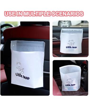 Garbage Bag for Car Adhesive Waterproof Leakproof Garbage Bag | Bear Pattern Trash Bag for Kitchen Bedroom Stand-up Vomit Bag for Camping Travel Azsul - Buy Online on GoSupps.com