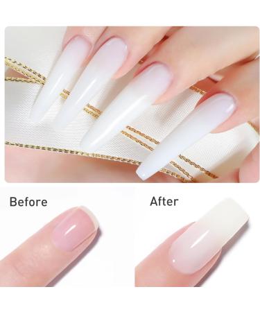 Beautilux Base Builder Gel en Flacon - Gel BIAB Auto-nivelant Sans HEMA et Sans TPO pour Renfort et Prolongation des Ongles 7mlx6pcs - Application Facile - Pour French Manucure et Nail Art HY-0106 - Buy Online on GoSupps.com