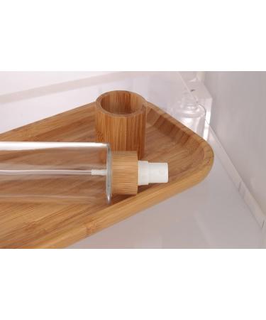 COSIDEA 4 pcs Empty 5oz /150ml bamboo lid clear glass spray bottle with fine mist despenser head for liquid perfume toiletries containers toner bottles 150ml Clear - Buy Online on GoSupps.com